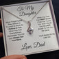 To My Daughter (Love, Dad) - Beautiful 14k White Gold Necklace for Daughters
