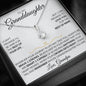 To My Granddaughter (Love, Grandpa), Beautiful 14k White Gold Necklace, Promise to Love You