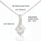 Grand Daughter - If I'm Not Here (Love, Grandma) | Stunning 14K White Gold Granddaughter Necklace