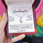 To My Granddaughter (Love, Grandpa), Beautiful 14k White Gold Necklace, Promise to Love You