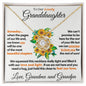 Granddaughter (Love Grandma and Grandpa), 14k Gold Stainless Steel Necklace for Granddaughters