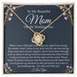 To My Beautiful Mom On My Wedding Day | 14k White Gold and Stainless Steel Knot Necklace 18K Yellow Gold Finish Standard Box