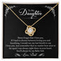 To Daughter (Love Dad) Last Breath | 14k White Gold Knot Necklace for Daughters 18K Yellow Gold Finish Standard Box