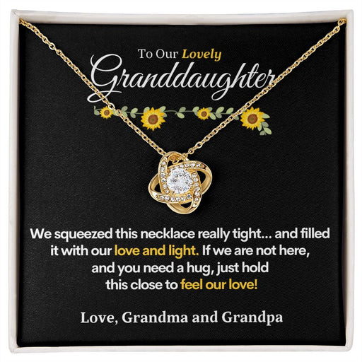 Lovely Granddaughter (Grandma and Grandpa) | 14k White Gold Necklace
