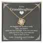 To Our Granddaughter (Love Grandma and Grandpa) | 14k White Gold and Stainless Steel 18K Yellow Gold Finish Standard Box