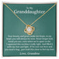 To Granddaughter - You Are Loved (Love, Grandma) | 14k White Gold Necklace