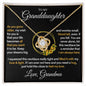 To My Granddaughter (Love Grandma), Always Love You Gold and Stainless Steel Necklace