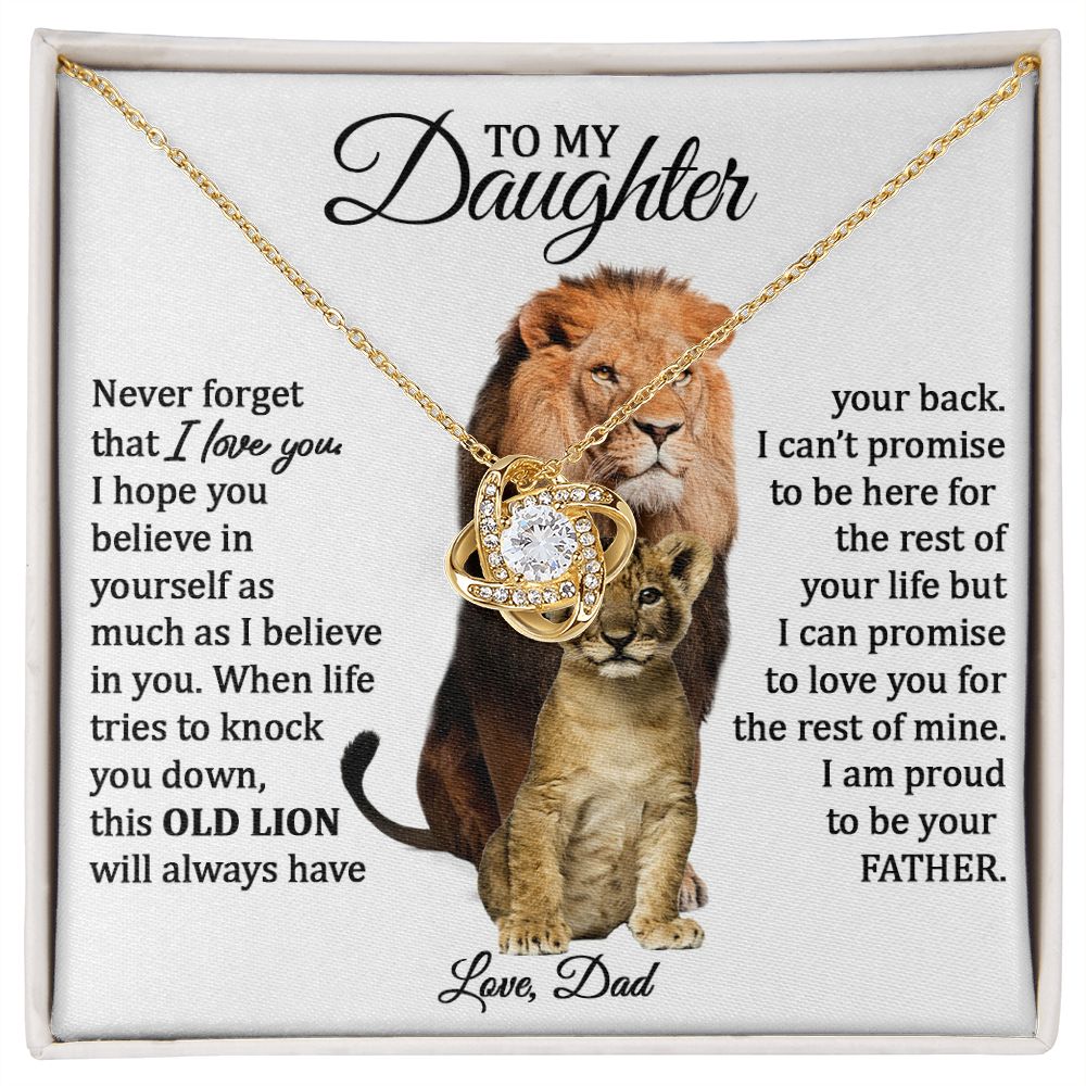 [Almost Sold Out] To My Daughter - (Love Dad) Beautiful 14k Gold Necklace