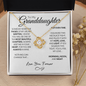 To My Granddaughter - Morning, Noon, and Night | Gold and Stainless Steel Necklace
