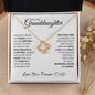 To My Granddaughter, Pages of My Life | Gold and Stainless Steel Necklace