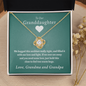 To Our Granddaughter (From Grandma & Grandpa) - Two Warm Hugs | Gold and Stainless Steel Knot Necklace