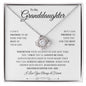 Granddaughter Gift from Grandma or Grandpa, To Our Grand Daughters, 14k White Gold Necklace 14K White Gold Finish Standard Box