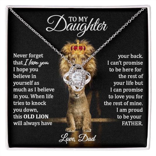 To Daughter (Love Dad) Beautiful 14k Gold Necklace Daughters