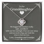 To Our Granddaughter (Love Grandma and Grandpa) | 14k White Gold and Stainless Steel 14K White Gold Finish Standard Box