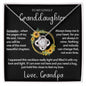 Granddaughter Gift | From Grandpa, 14k White Gold Necklace, Graduation, Birthday Gift for Grand Daughters 14K White Gold Finish Standard Box
