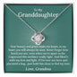 To Granddaughter - You Are Loved (Love, Grandma) | 14k White Gold Necklace