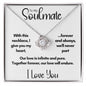 To My Soulmate - Together Forever | 14k White Gold Love Knot Necklace 14K White Gold Finish Standard Box