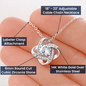 Soulmate Love Knot Necklace, Custom Gift With Poem Card, Valentine or Anniversary Gift for Her - "Found My Soulmate"