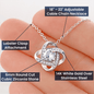 To My Soulmate - Endless As the Ocean | 14k White Gold Love Knot Necklace