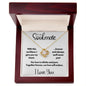 To My Soulmate - Together Forever | 14k White Gold Love Knot Necklace 18K Yellow Gold Finish Luxury Box