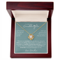 To My Granddaughter - Believe, Gold and Stainless Steel Family Knot Necklace 18K Yellow Gold Finish Luxury Box