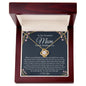 To My Beautiful Mom On My Wedding Day | 14k White Gold and Stainless Steel Knot Necklace 18K Yellow Gold Finish Luxury Box