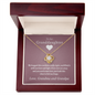 To Our Granddaughter (From Grandma & Grandpa) - Hugged This Tight Red | Gold and Stainless Steel Knot Necklace 18K Yellow Gold Finish Luxury Box