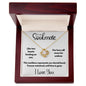 To My Soulmate - Two Hearts Beating as One | 14k White Gold Love Knot Necklace