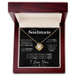 Soulmate Love Knot Necklace, Custom Gift With Poem Card, Valentine or Anniversary Gift for Her - "Found My Soulmate" 18K Yellow Gold Finish Luxury Box