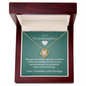 To Our Granddaughter (From Grandma & Grandpa) - Two Warm Hugs | Gold and Stainless Steel Knot Necklace 18K Yellow Gold Finish Luxury Box