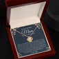 To My Beautiful Mom On My Wedding Day | 14k White Gold and Stainless Steel Knot Necklace