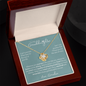 To My Granddaughter - Believe, Gold and Stainless Steel Family Knot Necklace