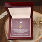 To Our Granddaughter (From Grandma & Grandpa) - Hugged This Tight Red | Gold and Stainless Steel Knot Necklace