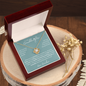 To My Granddaughter - Believe, Gold and Stainless Steel Family Knot Necklace
