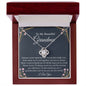 To My Beautiful Grandma - 14k Stainless Steel and Gold Necklace and Poem Card 14K White Gold Finish Luxury Box
