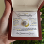 To Our Lovely Granddaughter - Pages of Life Sunflower, Gold Necklace With Message Card and Box