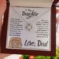 To My Daughter (Love, Dad) This Lion Has Your Back, Beautiful Gold Knot Necklace