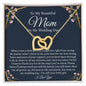 To My Mom (On My Wedding Day) | Stainless Steel Rose Gold Connected Hearts Necklace 18K Yellow Gold Finish Standard Box