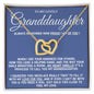 To My Lovely Granddaughter - Proud of You, Gold and Stainless Steel Necklace for Grand Daughters 18K Yellow Gold Finish Standard Box