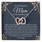 To My Mom (On My Wedding Day) | Stainless Steel Rose Gold Connected Hearts Necklace Polished Stainless Steel & Rose Gold Finish Standard Box