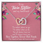 Best Friend Necklace (Twin Sisters) - 14k Gold and Rose Gold Locked Hearts