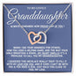 To My Lovely Granddaughter - Proud of You, Gold and Stainless Steel Necklace for Grand Daughters Polished Stainless Steel & Rose Gold Finish Standard Box