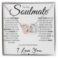To My Soulmate - One Wish, Stainless Steel and Rose Gold Necklace Polished Stainless Steel & Rose Gold Finish Standard Box