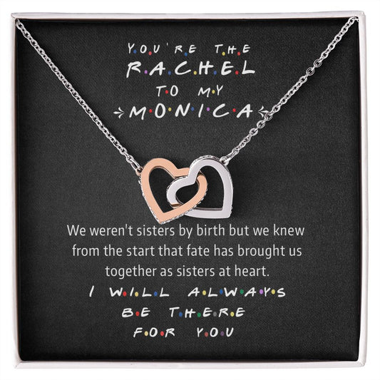 The Rachel to My Monica | Interlocked Hearts Eternal Friendship Necklace