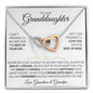 To Our Granddaughter (Grandma & Grandpa), Beautiful Interlocked Family Forever Hearts Gold Necklace