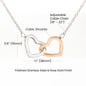 To My Beautiful Granddaughter (Love Grandma) | Rose Gold and Stainless Steel Connected Hearts Necklace