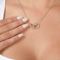 To My Beautiful Granddaughter (Love Grandma) | Rose Gold and Stainless Steel Connected Hearts Necklace