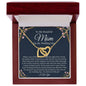 To My Mom (On My Wedding Day) | Stainless Steel Rose Gold Connected Hearts Necklace 18K Yellow Gold Finish Luxury Box