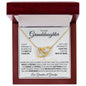 To Our Granddaughter (Grandma & Grandpa), Beautiful Interlocked Family Forever Hearts Gold Necklace