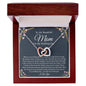 To My Mom (On My Wedding Day) | Stainless Steel Rose Gold Connected Hearts Necklace Polished Stainless Steel & Rose Gold Finish Luxury Box